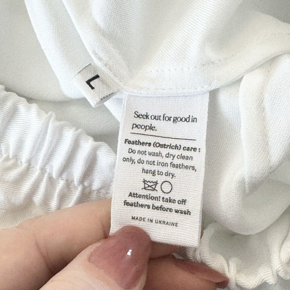 Sleeper Party Pajama Set With Real Feathers Feathers In White Size Large $390 - Picture 11 of 16